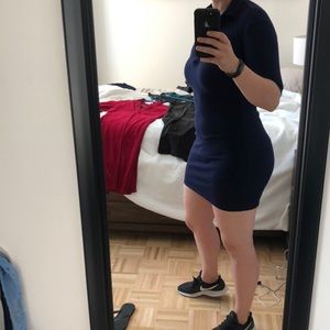 Lacoste half sleeve navy blue dress